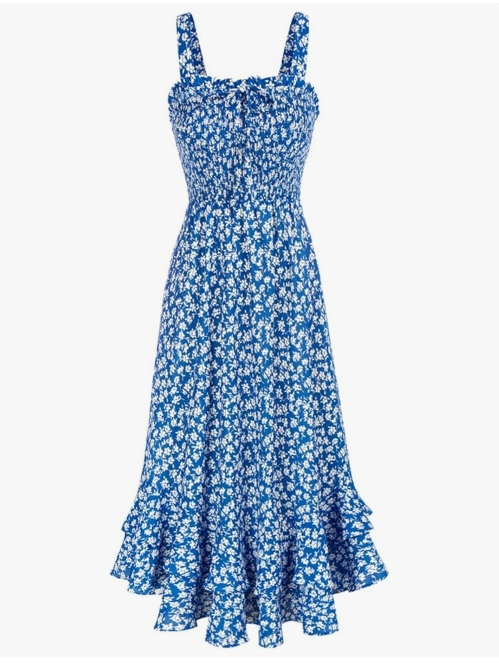 Grace Karin Blue and White Summer Boho Sundress